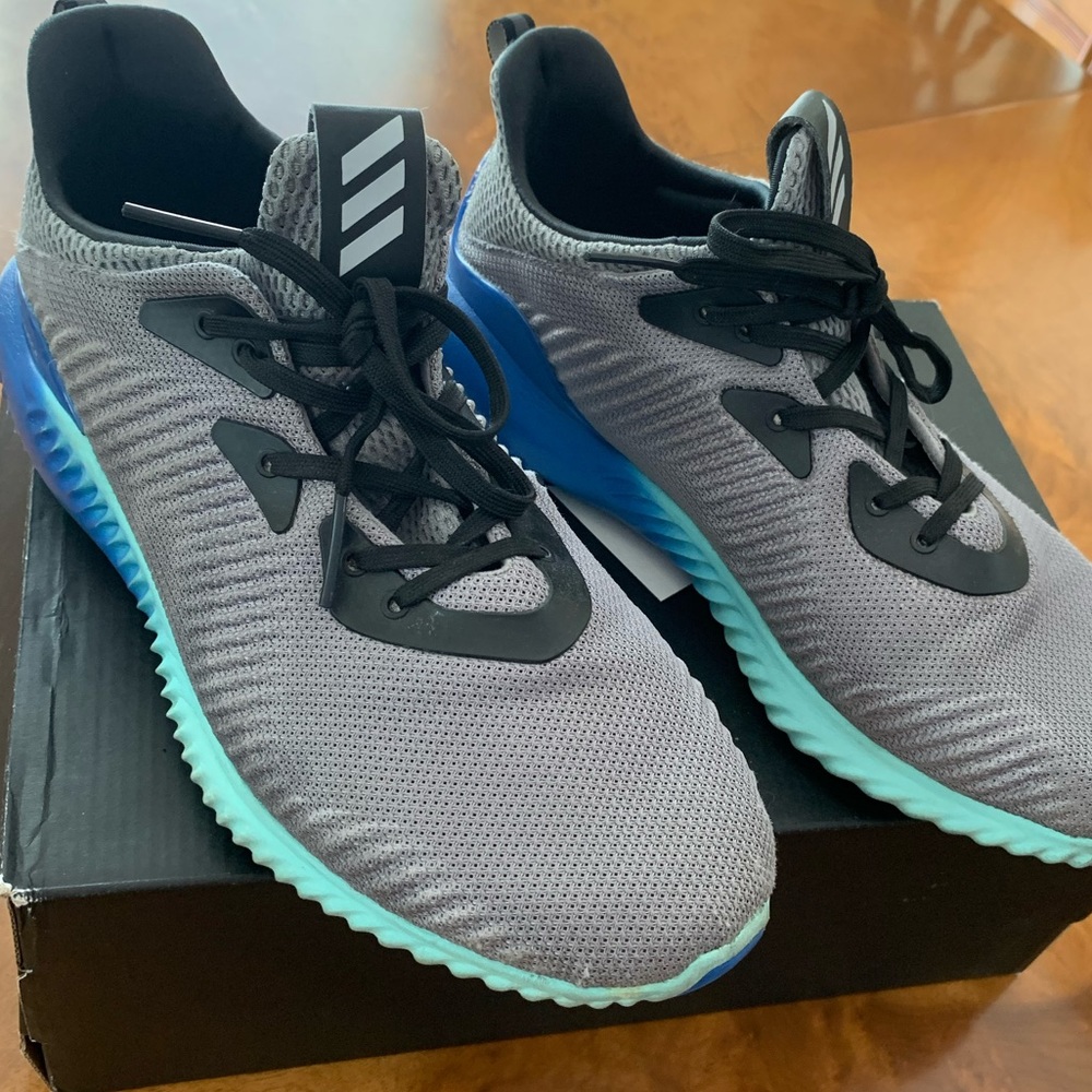 adidas alphabounce 1m 8.5 men’s gray blue